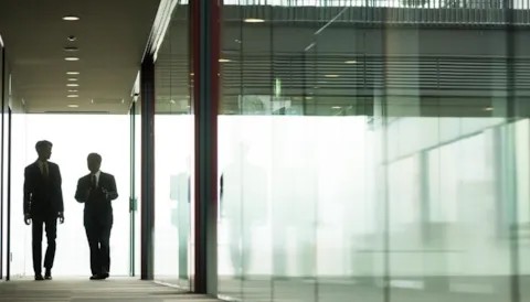 Colleagues talking about quality