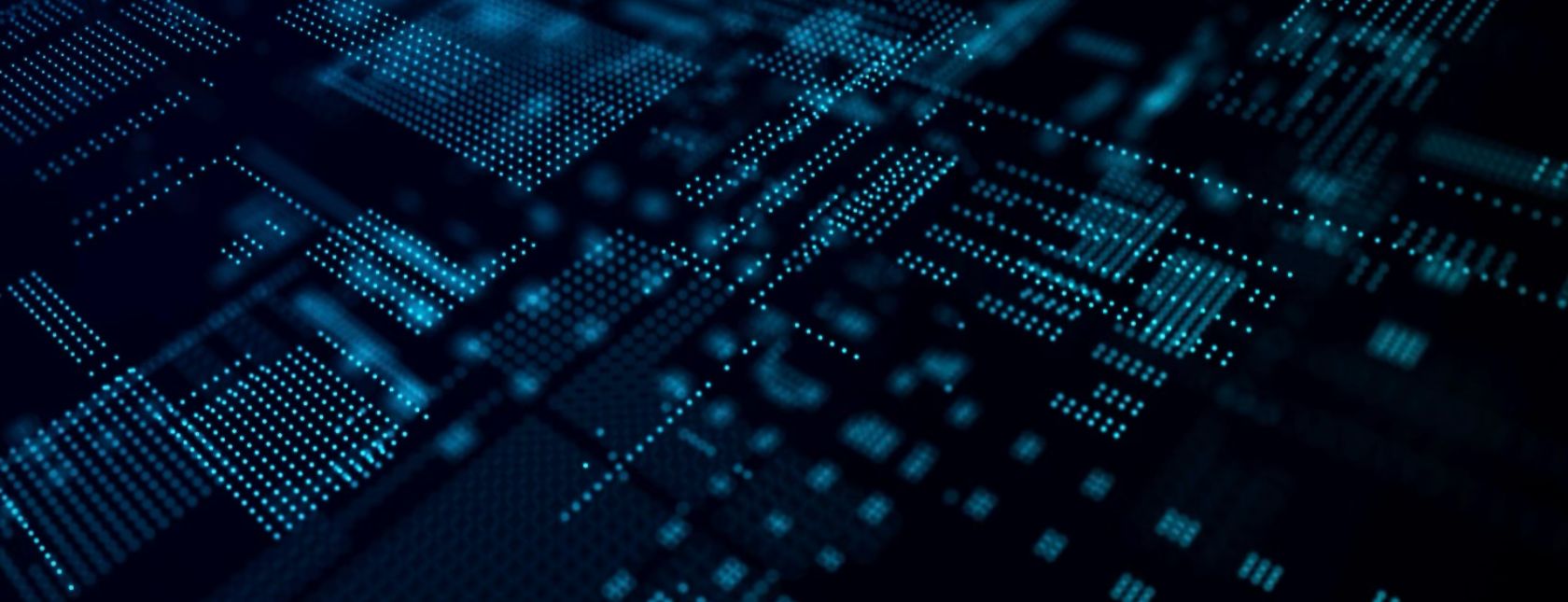 Digital background with moving glowing particles