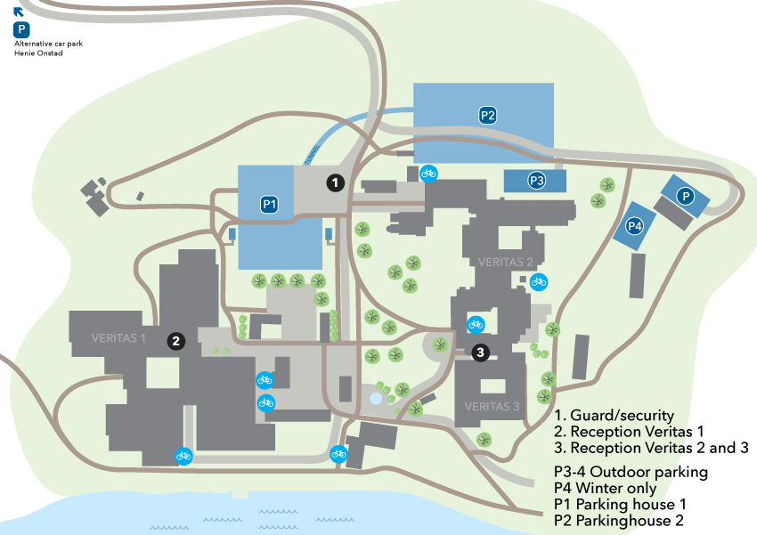 Area map of DNV GL headquarters - the Veritas Centre at Høvik