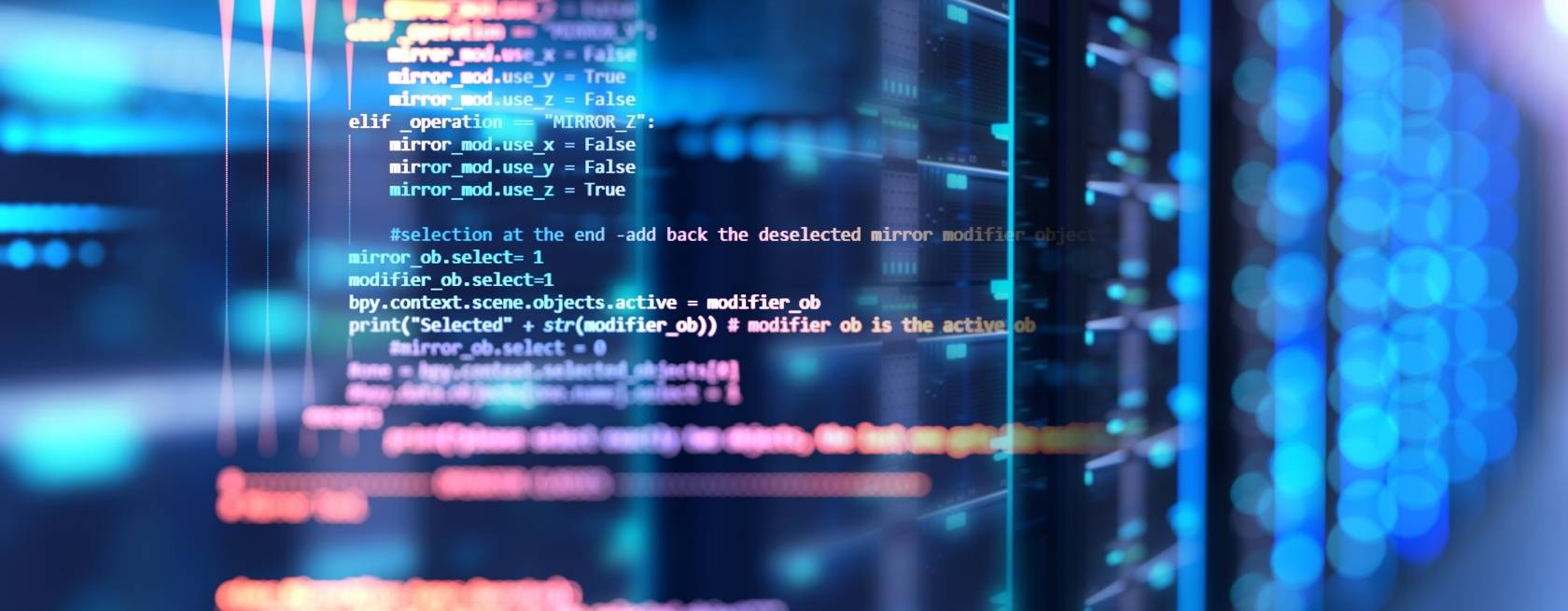 Server room 3D illustration