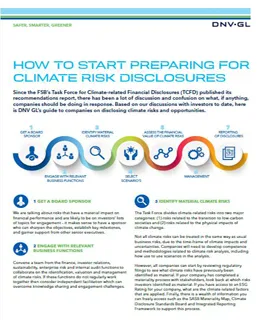How to start preparing for climate risk disclosures