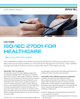 ISO/IEC 27001 for healthcare flyer