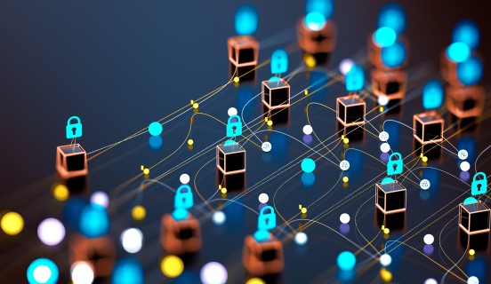 Brightly coloured controls on a mother board