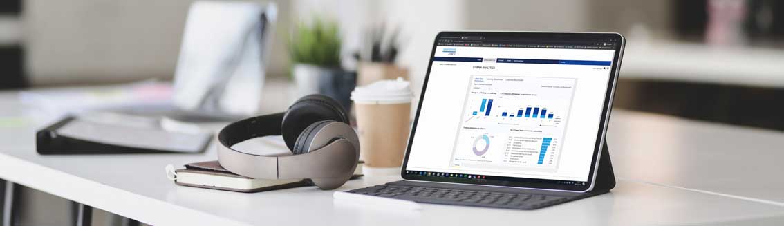 Lumina dashboard on tablet