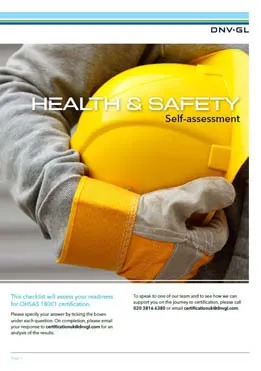 Health and Safety Self Assessment